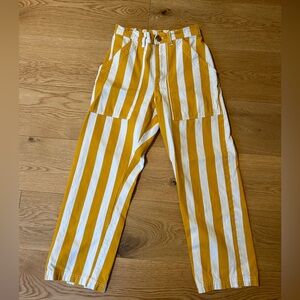 rare yellow stripe big bud press work pants size XS